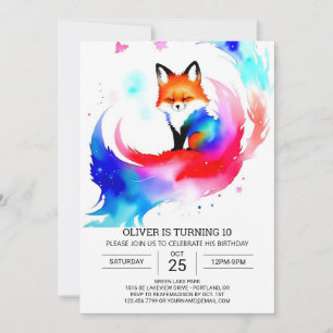 Convites Na Festa de aniversário das Raposas das Florestas