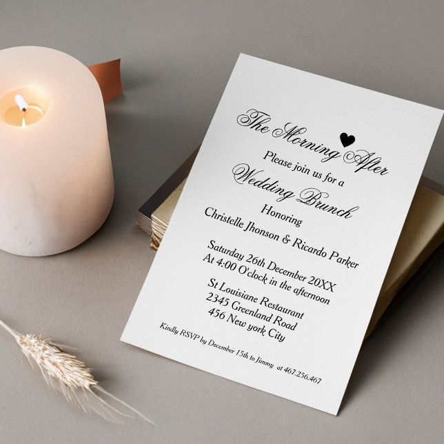 Convites Na manhã seguinte à festa do almoço de despedida (Criador carregado)