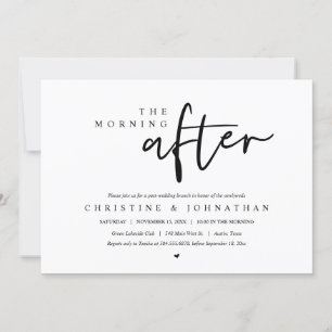 Convites Na manhã seguinte, poste a celebração do brunch