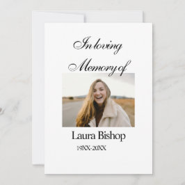 Convites Na memória amorosa do amor funerário, adicione nom