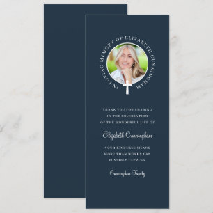 Convites Na memória de amor  Fotografia e cruz personaliza