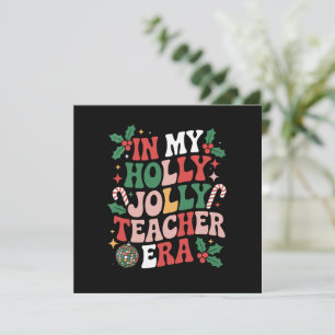 Convites Na Minha Alegre Era de Natal Holly Professor Vibes