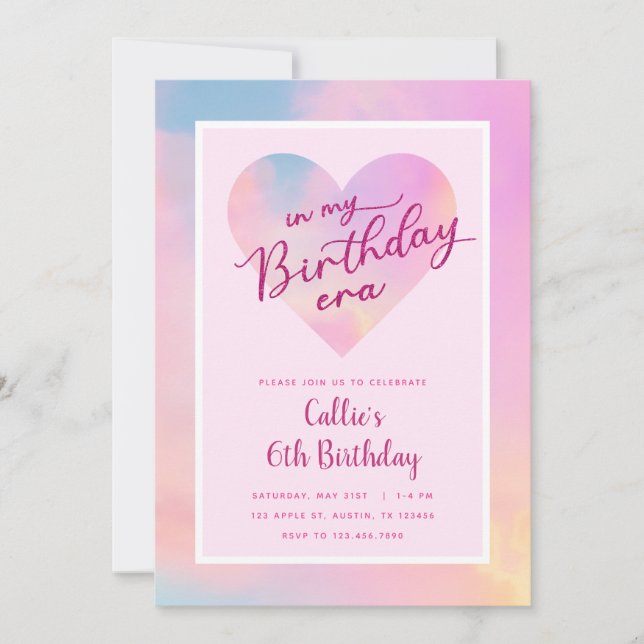 Convites Na Minha Era De Aniversário (Frente)