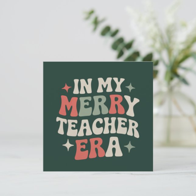 Convites Na Minha Era de Professor Presente Vida de Profess (Em pé/Frente)