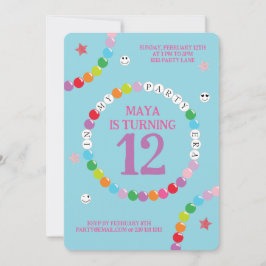 Convites Na minha Festa de aniversário da Era Bracelet de A