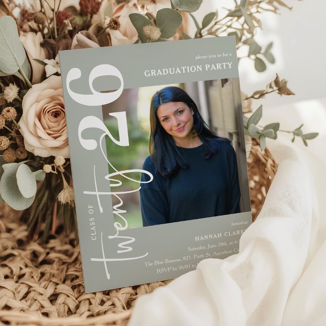 Convites Na moda 225 Festa de formatura de fotos (Criador carregado)