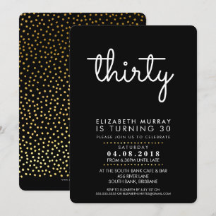 Convites NA MODA aniversário de 30 anos FONTE FIGURA FREQUE