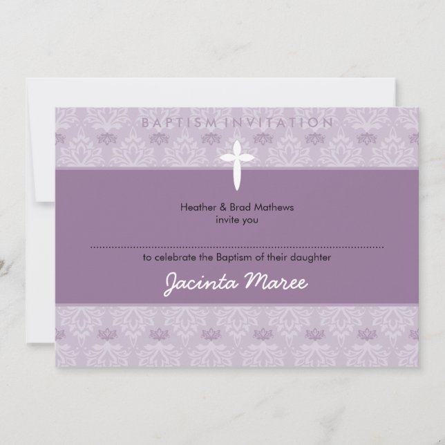 Convites NA MODA BAPTISM CONVIDA: bonito 5aL (Frente)