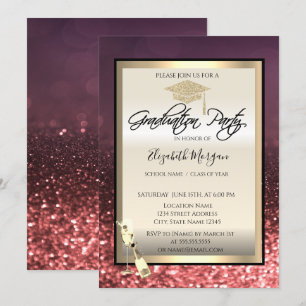 Convites Na moda Boné de formatura,Graduação De Vidro