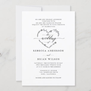 Convites Na moda Calligrafia O Casamento Fotográfico