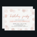 Convites Na moda de cobre moderna 50ª, 60ª Festa de anivers<br><div class="desc">Celebre o seu dia especial com este design de convite de aniversário com uma bela tipografia e padrões de fundo em textura falsa de cobre.</div>