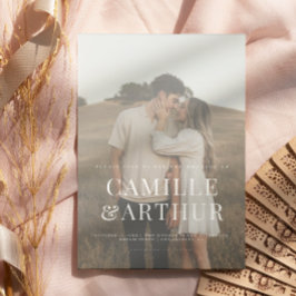 Convites Na moda de Foto Moderna Elegante