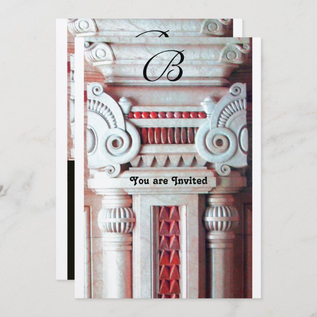 Convites NA MODA DECOR vermelho, branco-preto, branco-verme (Frente/Verso)