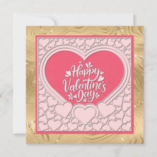 Convites Na moda Elegante cor-de-rosa