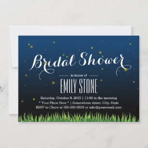 Convites Na moda Fireflies Chá de panela Noite de Verão