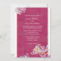 Na moda Floral Fuchsia Pink Weding