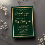 Convites Na moda Floresta Elegante Bar Dourada Mitzvah<br><div class="desc">Este elegante, na moda, e moderno Bar verde florestal e ouro falso Mitzvah convite é o design perfeito para o seu filho. Este luxo de ouro e convite verde é perfeito para qualquer jovem classe e sofisticado e faz um evento de tendências e na moda. Personalize este design com sua...</div>