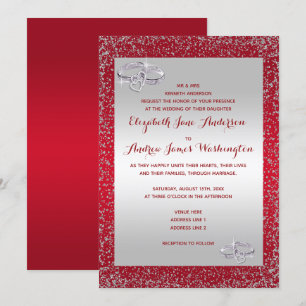 Convites Na moda Glitter & Diamond Casamento Casamento
