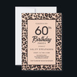 Convites Na moda Leopard Animal Print Trendy 60th Birthday<br><div class="desc">Elevem a sua celebração de aniversário com o nosso Na moda Leopard Animal Imprima o Tendy Birthday Invitation! Perfeitamente desenhado para ela, esse convite capta a essência de um safari selvagem com sua combinação marcante de listras e manchas em preto, marrom e bege. Para mais produtos visite o meu compro...</div>