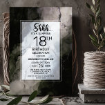 Convites Na moda Marble Surprise 18th Festa de aniversário<br><div class="desc">Convide seus amigos e entes queridos com esta na moda marble surpresa 18ª festa de aniversário. A área de texto personalizável permite que você inclua facilmente todos os detalhes necessários para sua celebração especial de aniversário, incluindo as informações de data, hora, local e RSVP. Uma variedade de tipos de papel...</div>
