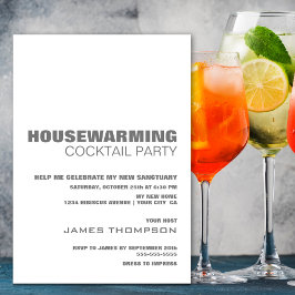 Convites Na moda Minimalista Partido Cocktail de Aqueciment
