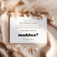 Na moda Quieres ser mi madrina Godman card