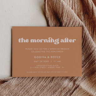 Convites Na moda retro Açúcar Marrom Casamento Brunch