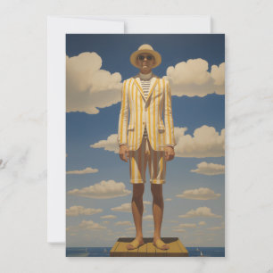 Convites Na moda Retro Beachwear - Moda de Verão em greve