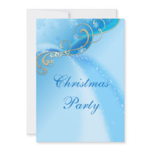 Na moda Silver Swirls & Blue Snowflakles Sparkles