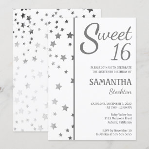 Convites Na moda Stars Sweet 16