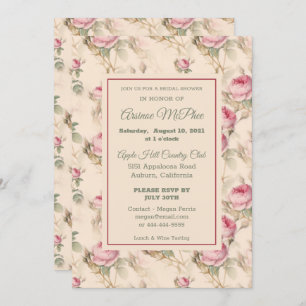 Convites Na moda Vintage Chá de panela Floral