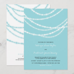 Convites Na moda Winter Sparkles Glow Wedding 2in1 Convidar