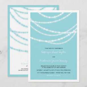 Convites Na moda Winter Sparkles Glow Wedding 2in1 Convidar