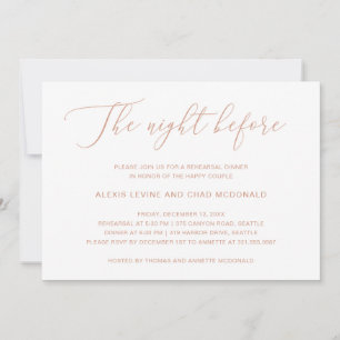 Convites Na noite anterior ao Janto de ensaio moderno de Ro