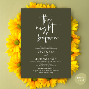 Convites Na Noite Anterior, Festa de Janto de Ensaio de Cas