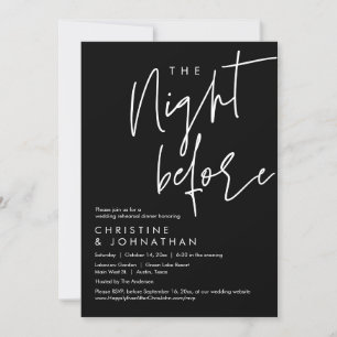 Convites Na Noite Anterior, Janta De Ensaio De Casamento
