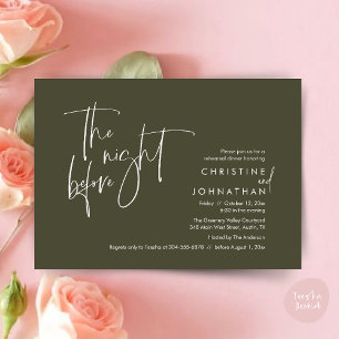 Convites Na Noite Anterior, Janta De Ensaio De Casamento