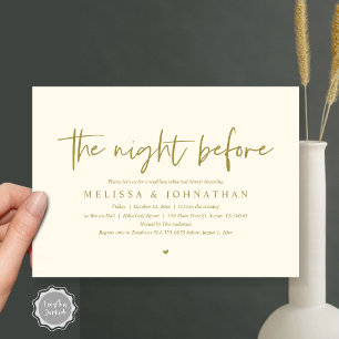 Convites Na Noite Anterior, Janta De Ensaio De Casamento