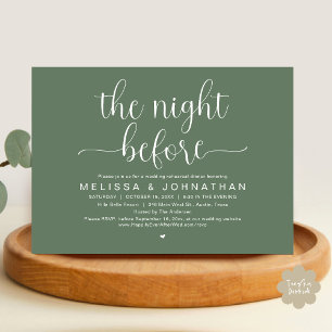 Convites Na Noite Anterior, Janta De Ensaio De Casamento