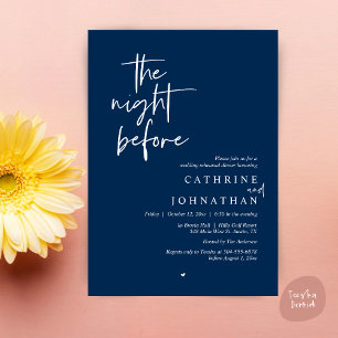 Convites Na noite anterior, Janto de ensaio de casamento