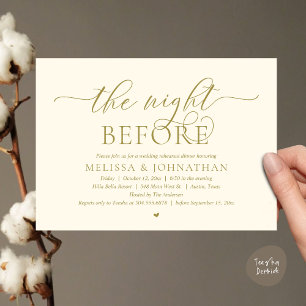 Convites Na Noite Anterior, Janto de Ensaio de Casamento Cl