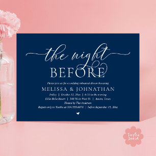 Convites Na Noite Anterior, Janto de Ensaio de Casamento Cl