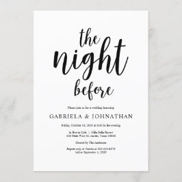 Convites Na noite anterior, Janto de ensaio de casamento ru