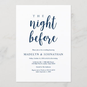 Convites Na noite anterior, Janto de ensaio de casamento ru