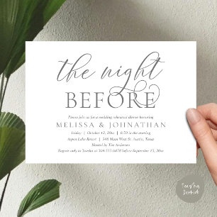 Convites Na Noite Anterior, Janto Moderno de Ensaio De Casa