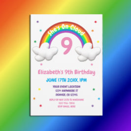 Convites Na Nuvem 9! Rainbow Birthday