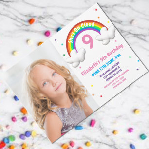 Convites Na Nuvem 9! Rainbow Birthday