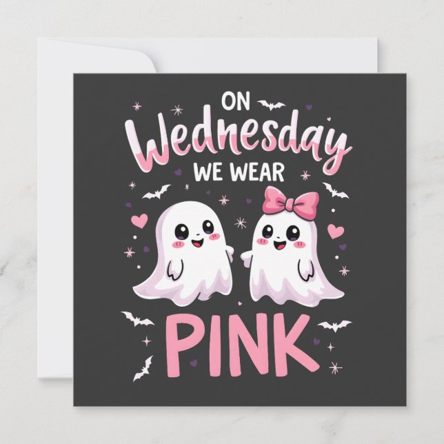 Convites Na Quarta-Feira Vestimos O Crânio De Halloween Ros (Frente)