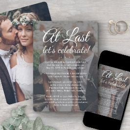 Convites Na última foto da celebração do casamento 2 e text