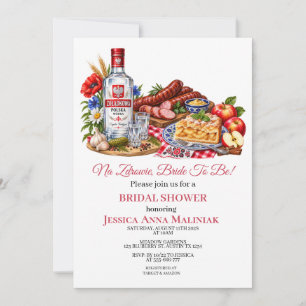 Convites Na Zdrowie Brinde Vodca Festa de Noiva Polonesa 